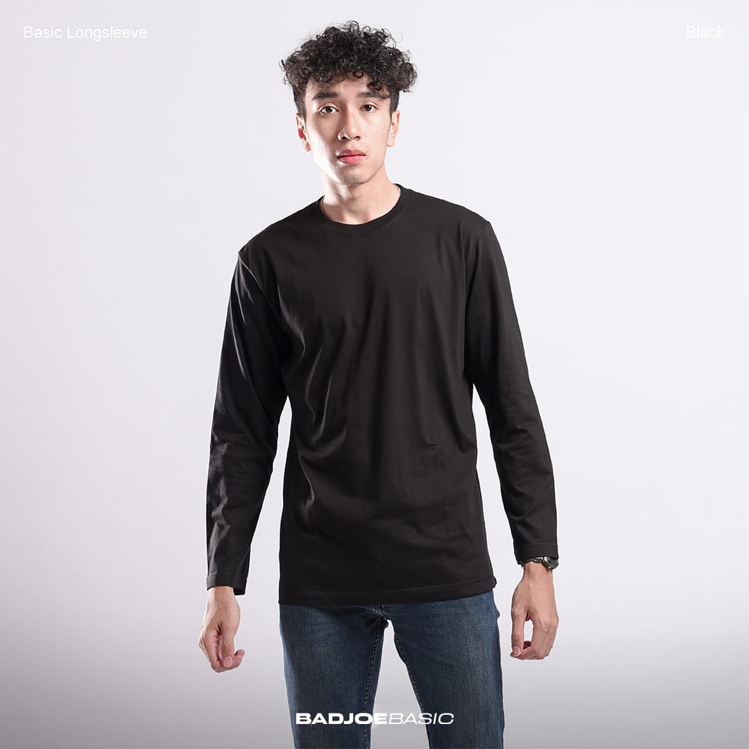 Solid Long Sleeve Hitam